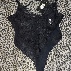 Black Laced lingerie bodysuit